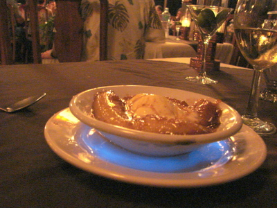 Bananas Flamb&eacute; well presented.